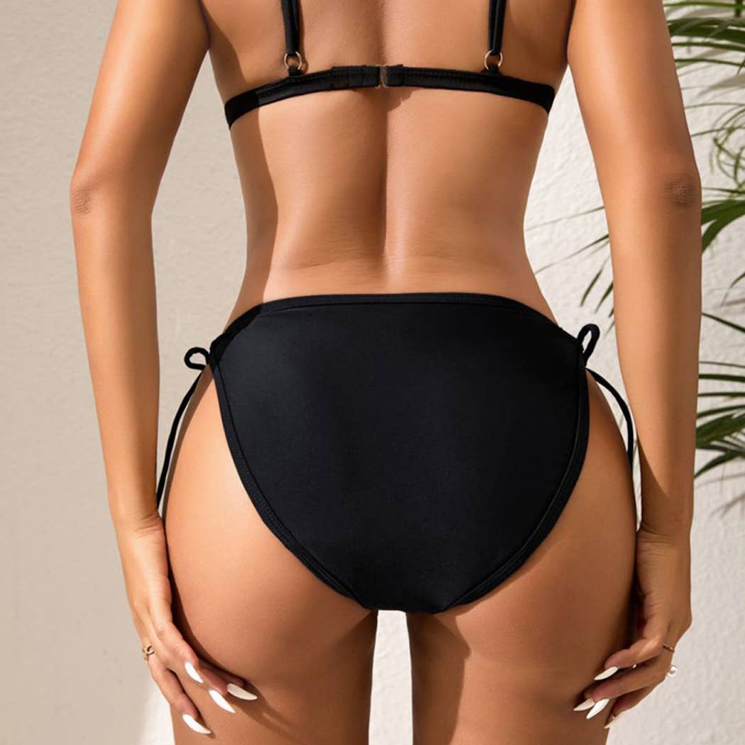 Period-Bikini mit Kordelzug an der Seite