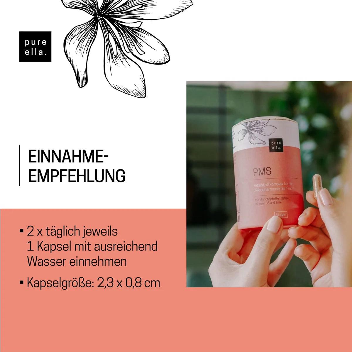 Nahrungsergänzungsmittel PMS | pure ella. - Schöner Bluten.
