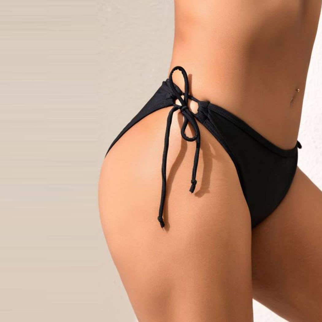 Period-Bikini mit Kordelzug an der Seite