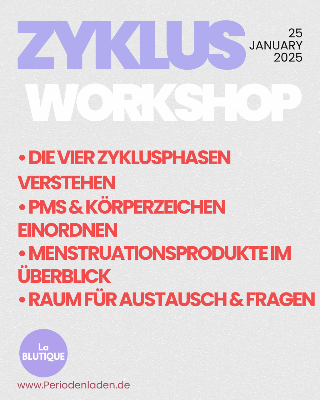 25.01 Zyklus Workshop - La Blutique La BlutiqueEvent Berlin
