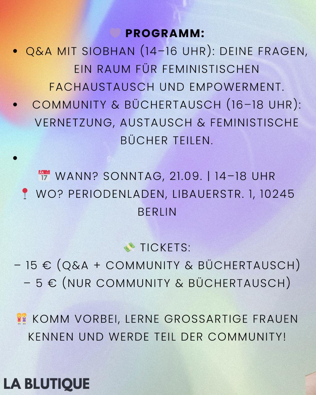 Communitytreffen mit Siobhan