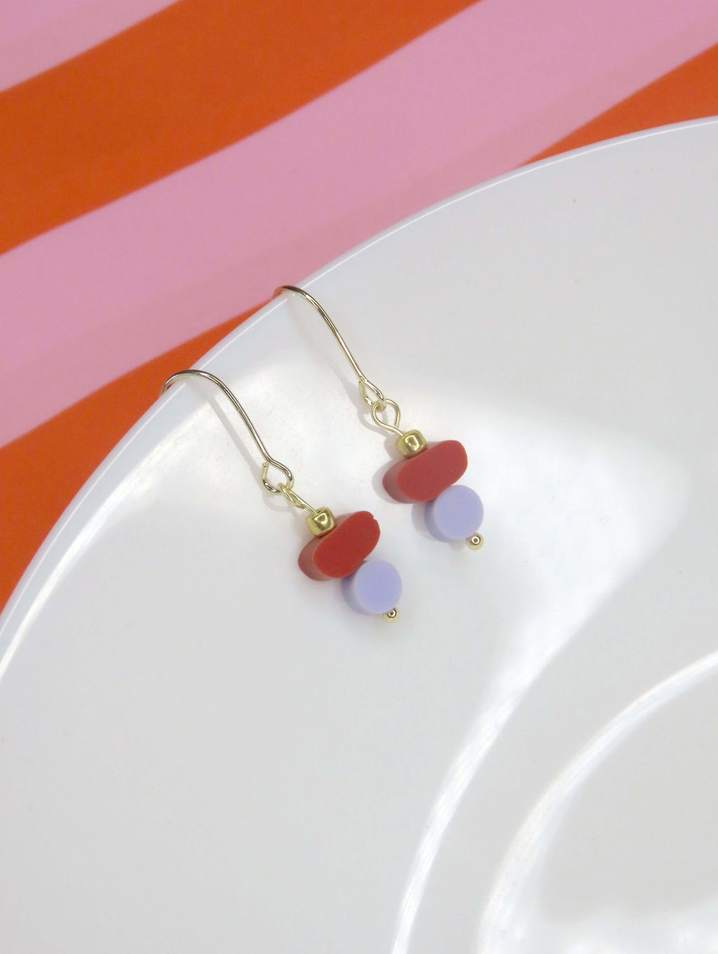 Color Treats Ohrringe Desert mit gold filled Elementen - La Blutique niemalsmehrohneOhrringe Berlin