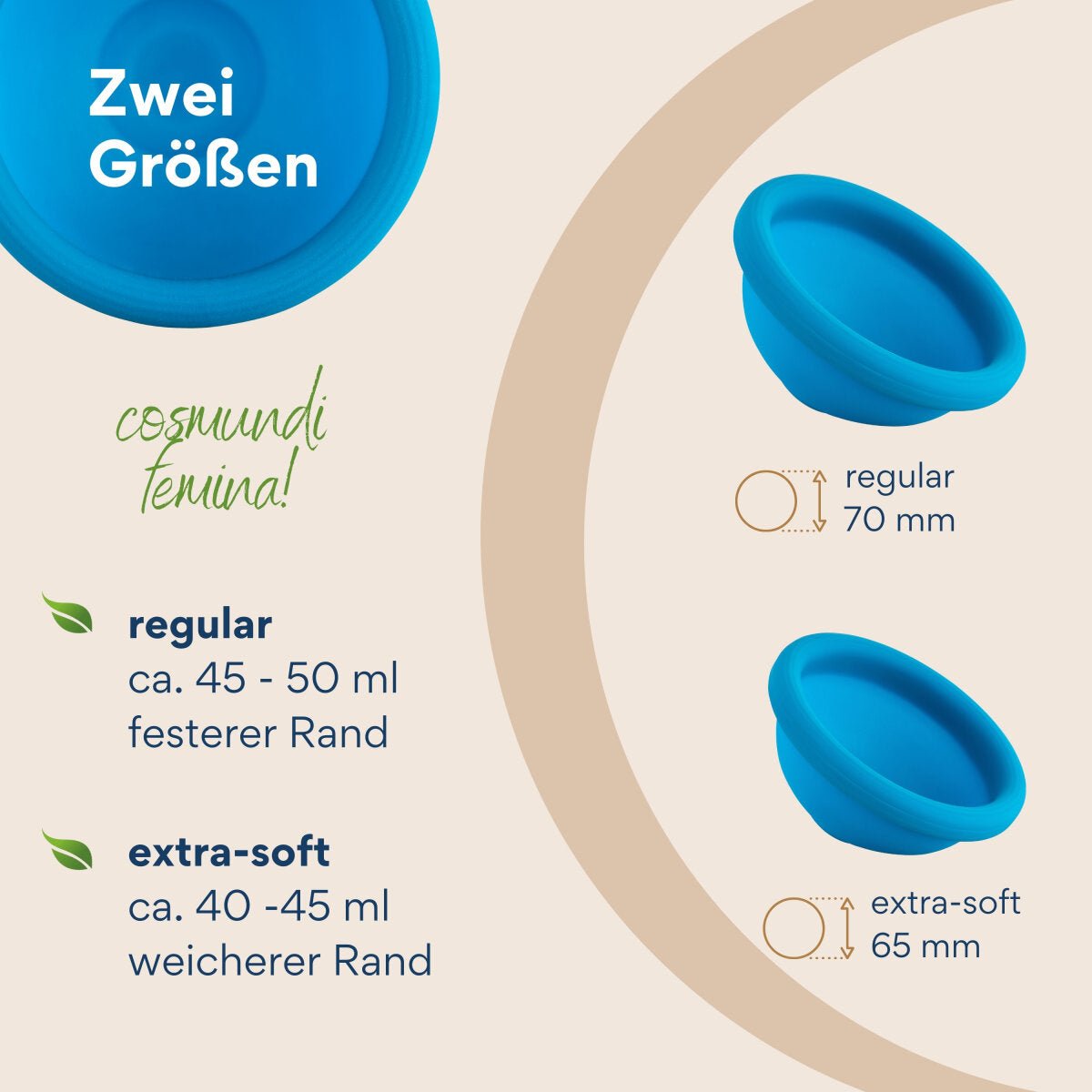 Cosmundi Blue Menstruationsscheibe - La Blutique CosmundiMenstruationsscheibe Berlin