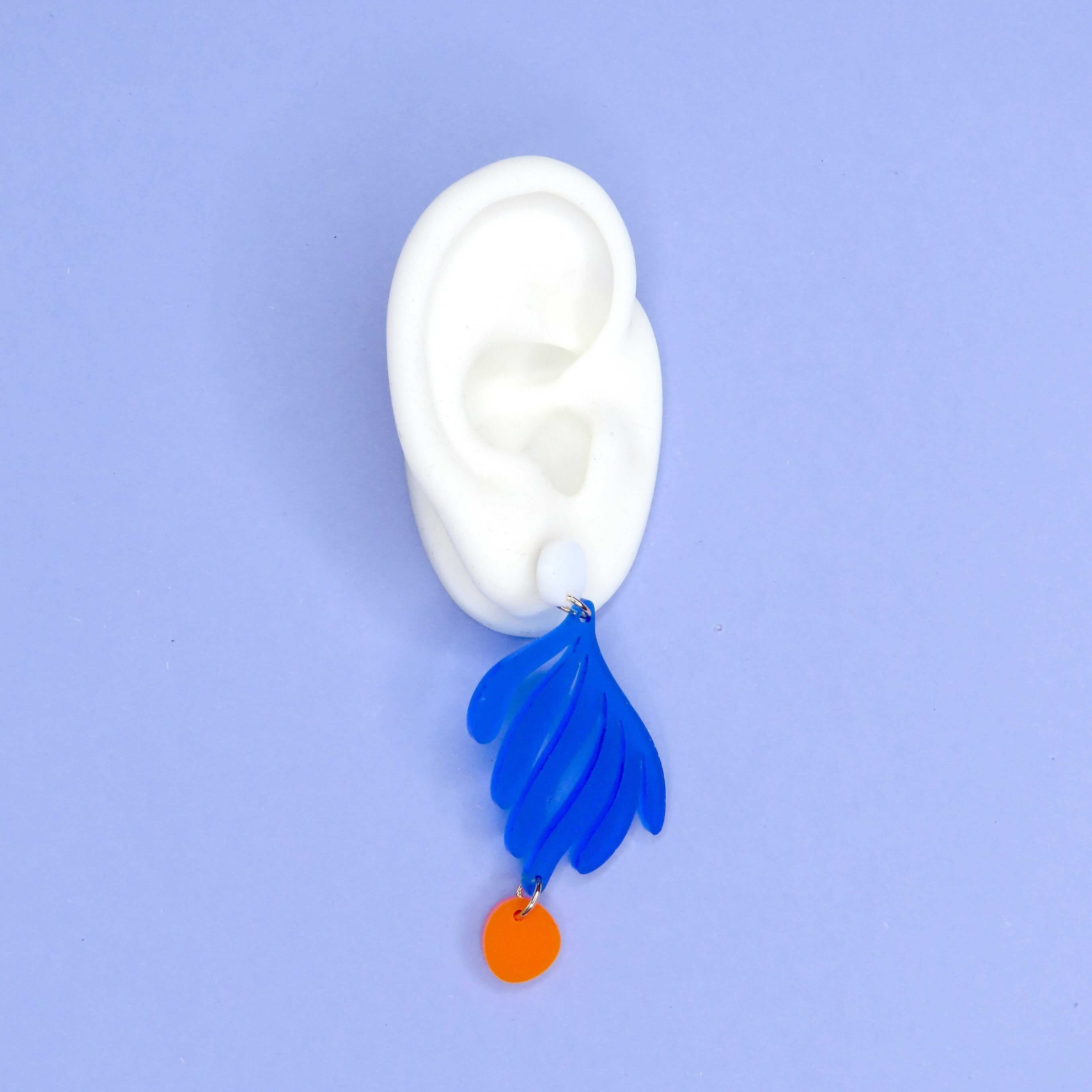 Matisse Florale Blatt Ohrringe aus Acryl - La Blutique niemalsmehrohneOhrringe Berlin