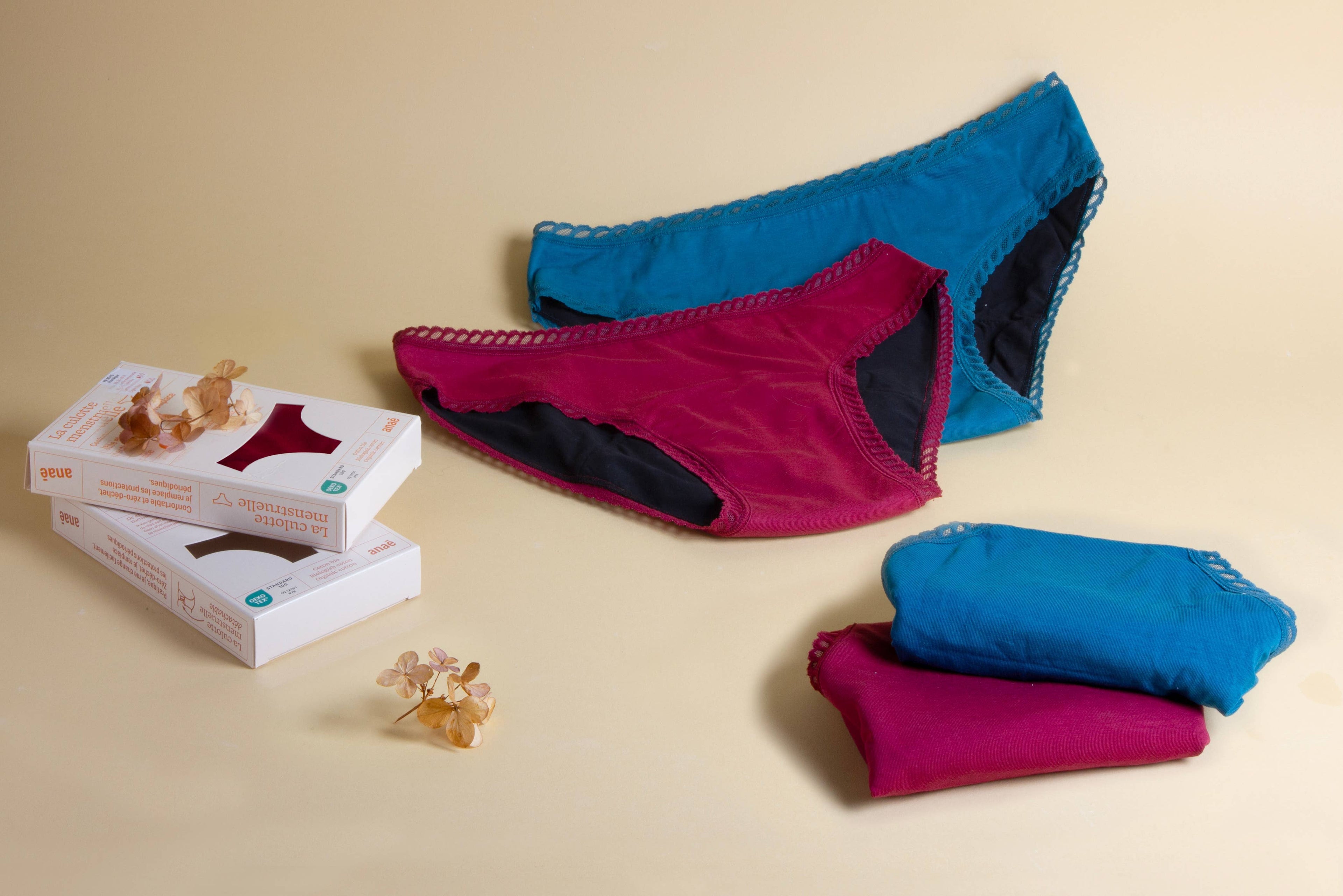 Menstruationsslip aus Bio - Baumwolle - Mittlerer Fluss - Anaé - La Blutique Ecodis - La droguerie écologique Berlin