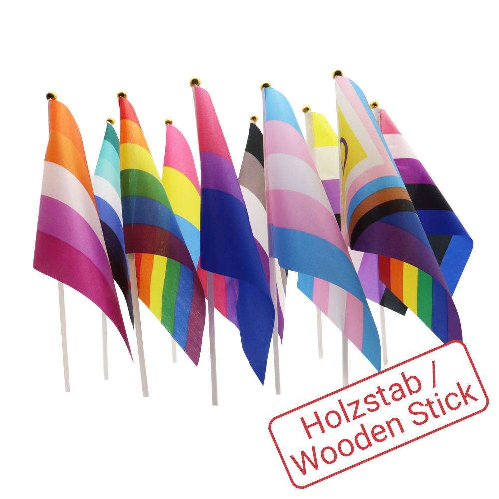Pride Mini-Fähnchen (10 Stk.) - La Blutique Gay-Shop.berlinFlaggen & Windsäcke Berlin