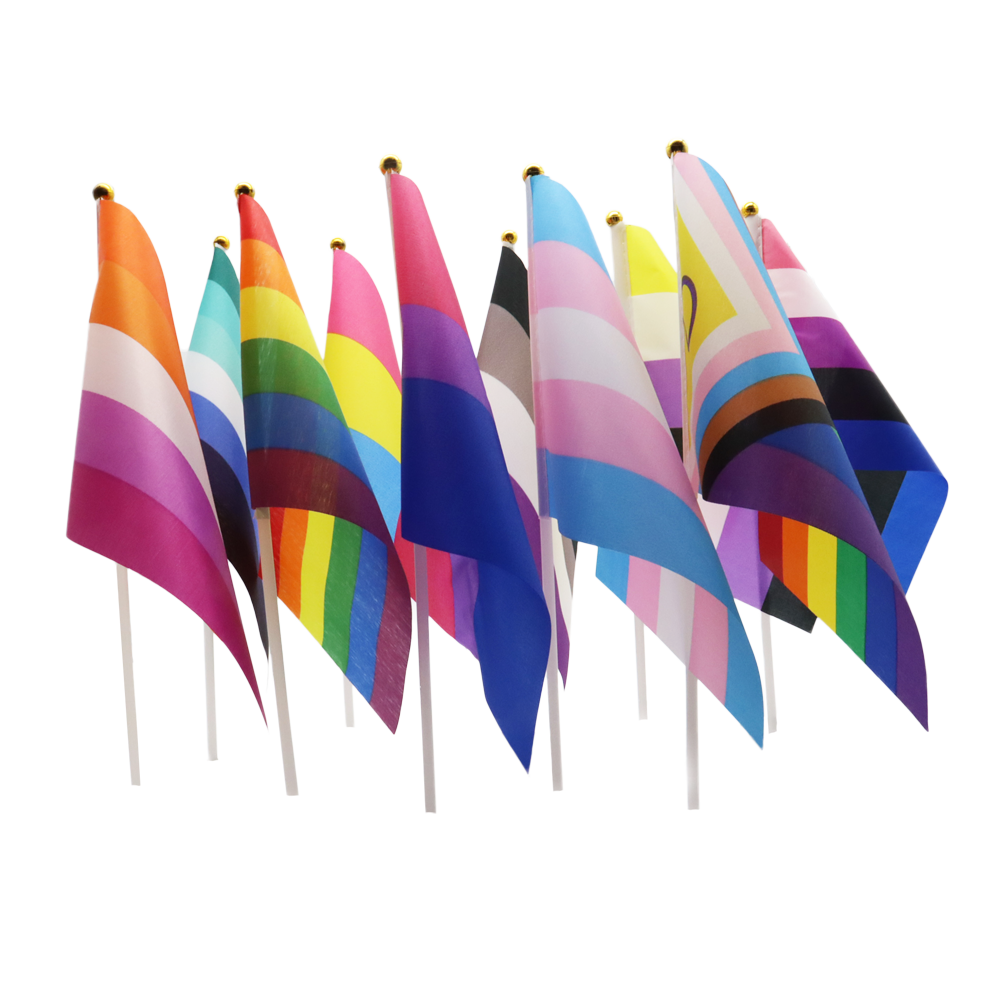 Pride Mini-Fähnchen (10 Stk.) - La Blutique Gay-Shop.berlinFlaggen & Windsäcke Berlin