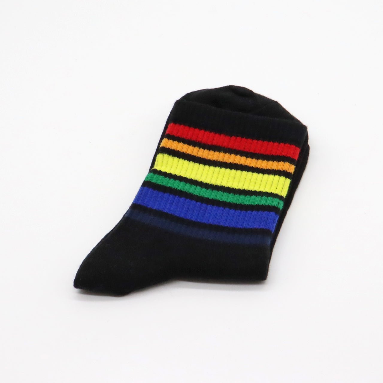 Regenbogen-Socken (Schwarz/Weiß mit Streifen) - La Blutique Gay-Shop.berlinSocken Berlin