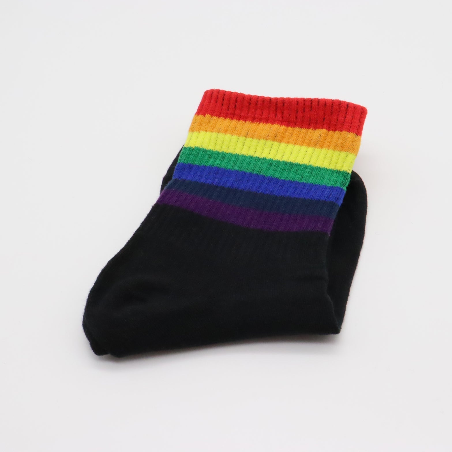 Regenbogen-Socken (Schwarz/Weiß mit Streifen) - La Blutique Gay-Shop.berlinSocken Berlin