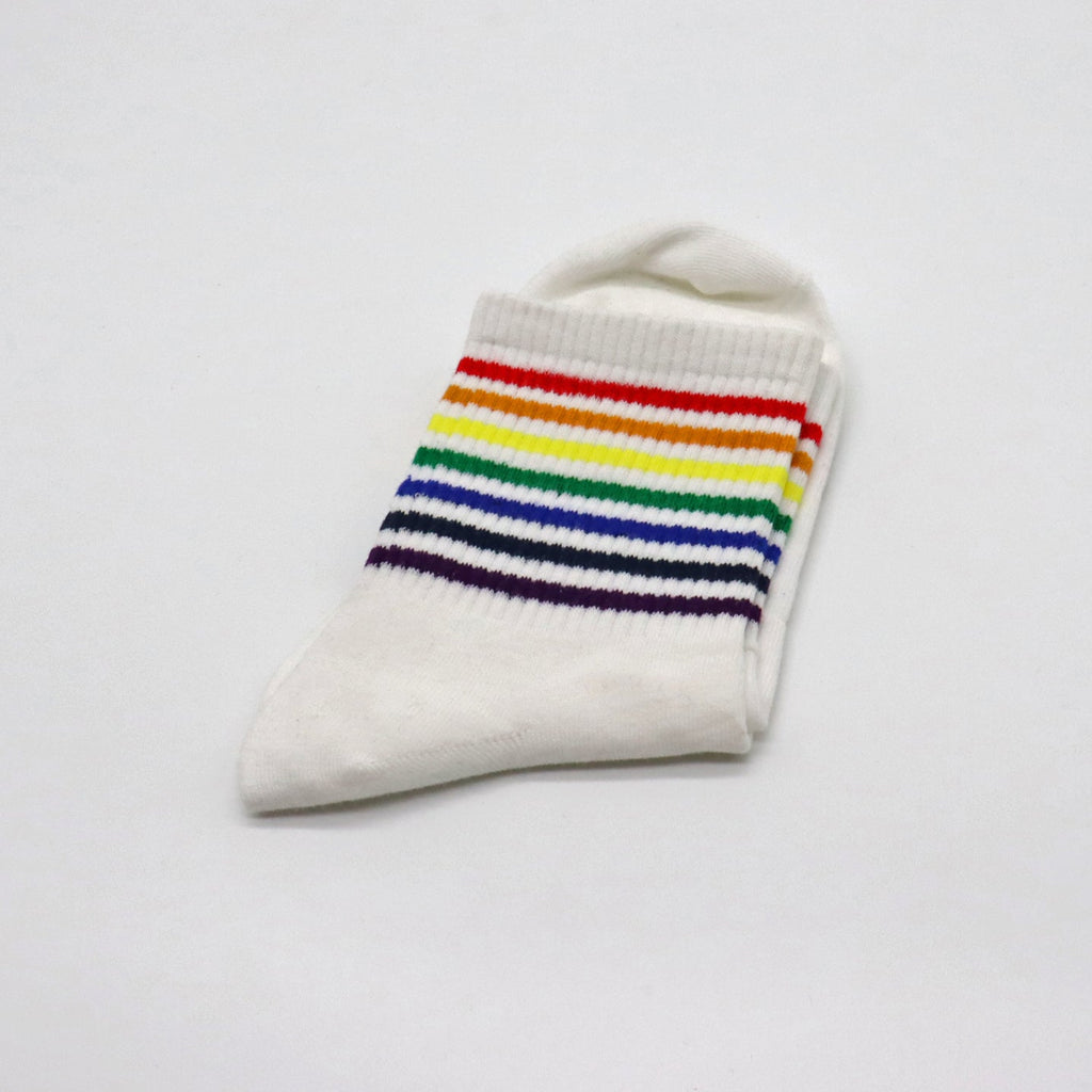 Regenbogen-Socken (Schwarz/Weiß mit Streifen) - La Blutique Gay-Shop.berlinSocken Berlin