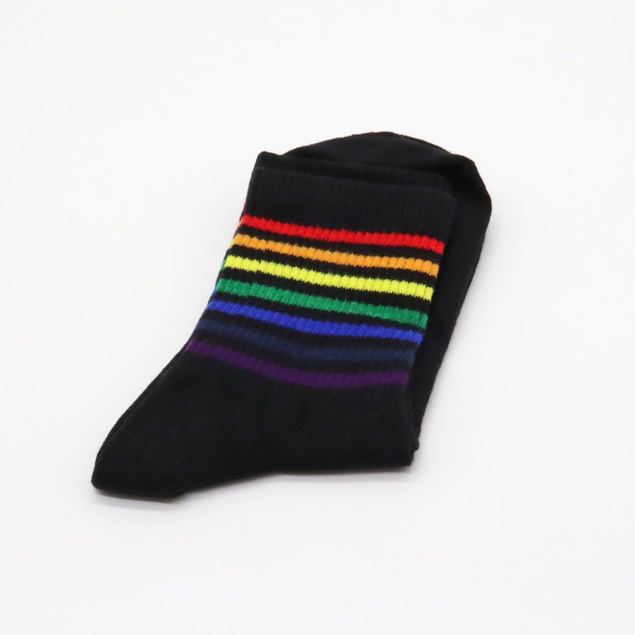 Regenbogen-Socken (Schwarz/Weiß mit Streifen) - La Blutique Gay-Shop.berlinSocken Berlin