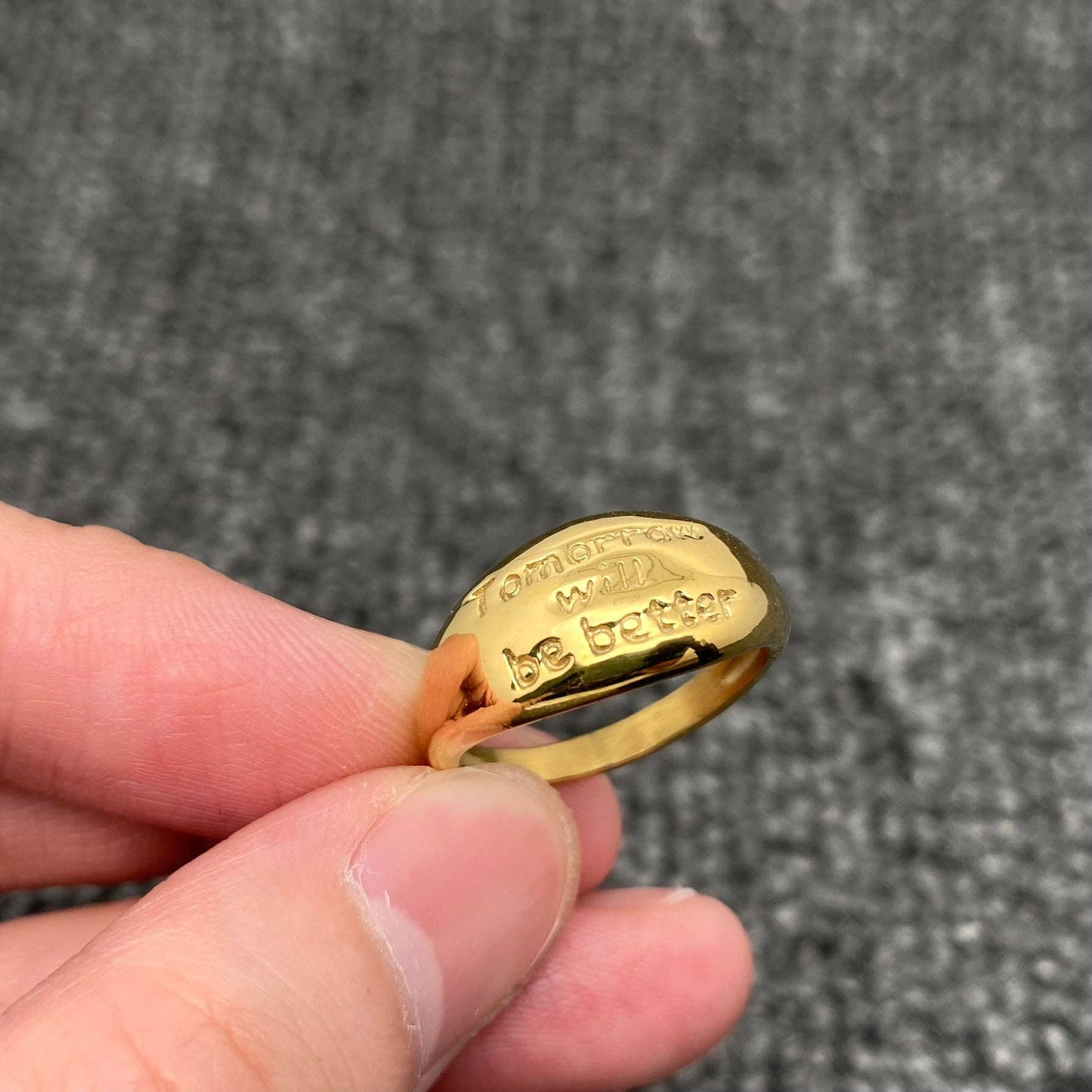 Ring „Tomorrow Will Be Better“ - La Blutique Mio QueenaAccessoire Berlin