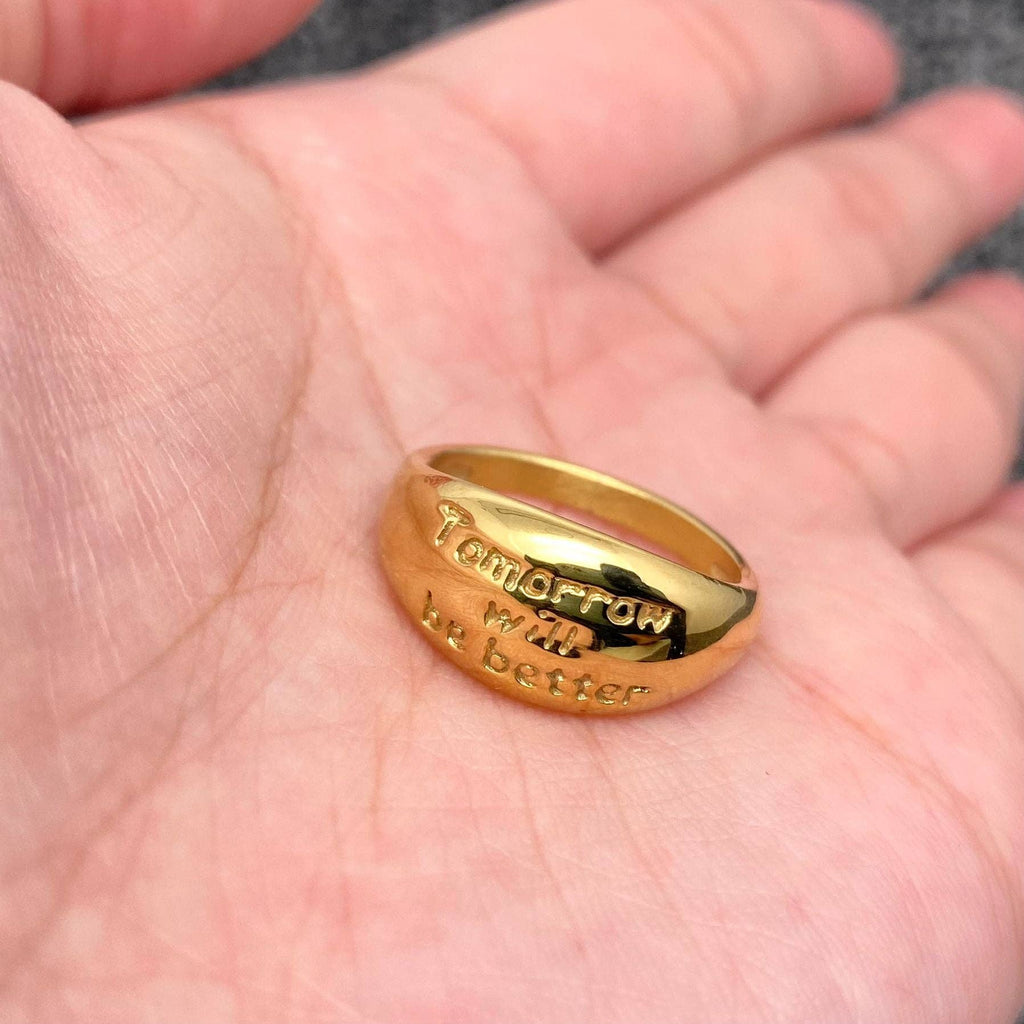 Ring „Tomorrow Will Be Better“ - La Blutique Mio QueenaAccessoire Berlin