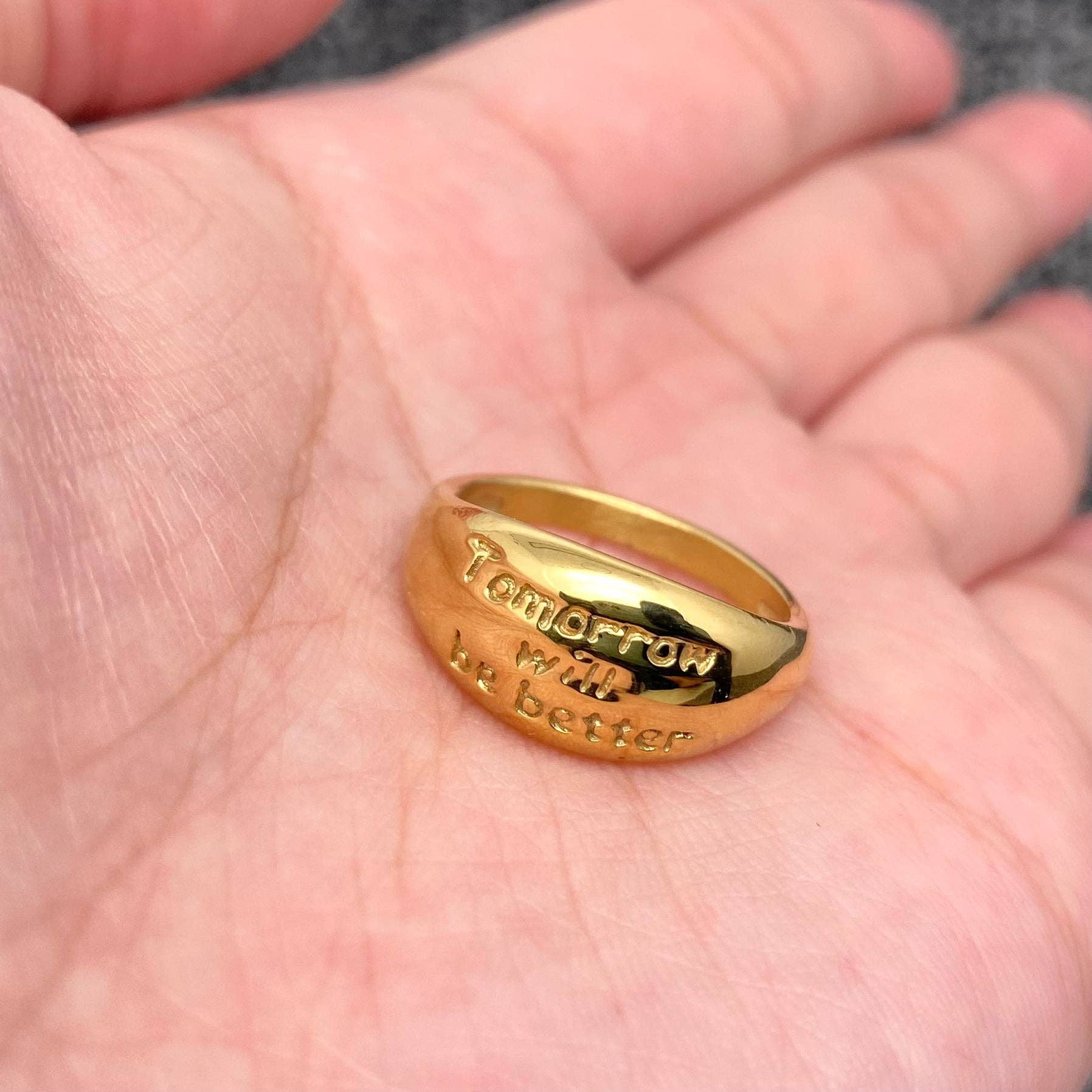 Ring „Tomorrow Will Be Better“ - La Blutique Mio QueenaAccessoire Berlin