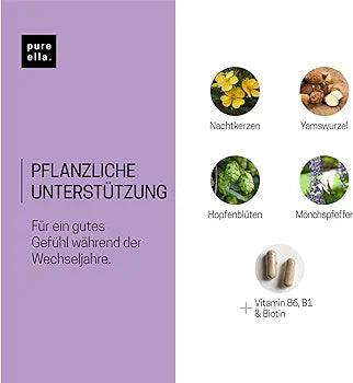 Nahrungsergänzungsmittel Wechseljahre | pure ella. - Schöner Bluten.
