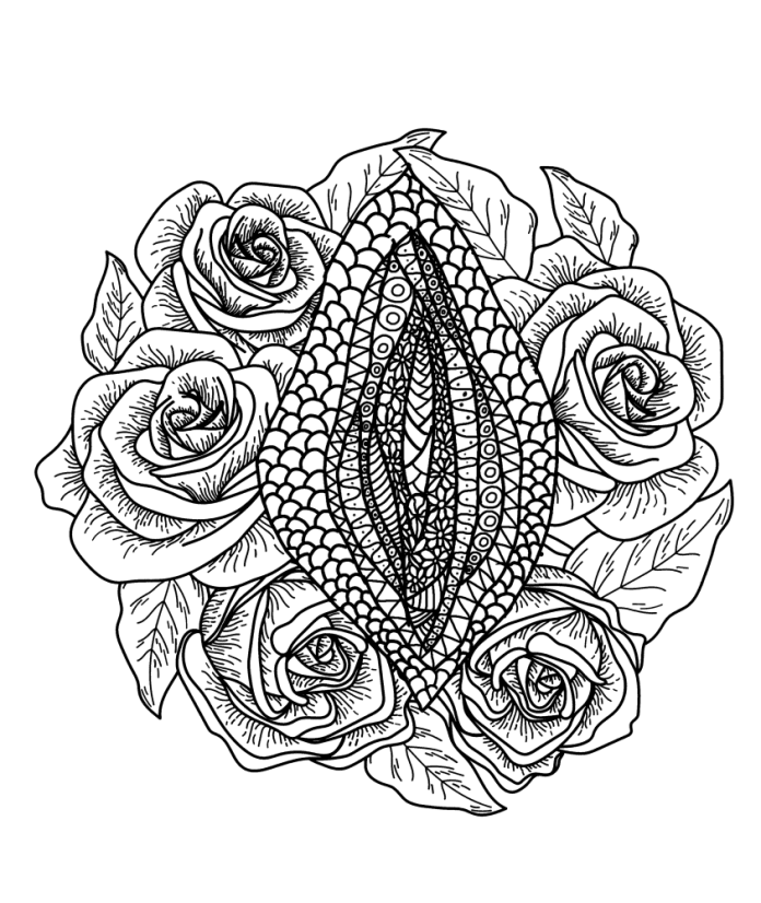 Vagina-Ausmalbuch - La Blutique DickObrazMalbuch Berlin